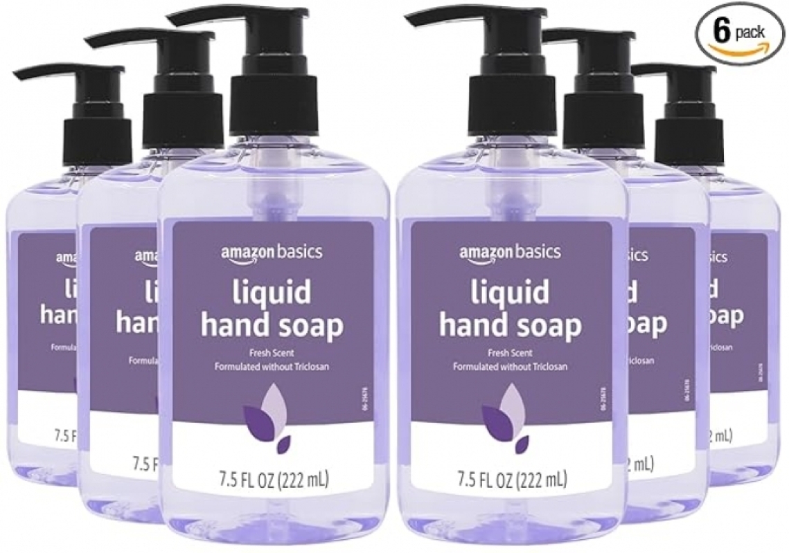 Amazon Basics Liquid Hand Soap - 6 Pack, Fresh Scent, 7.5 Fl Oz