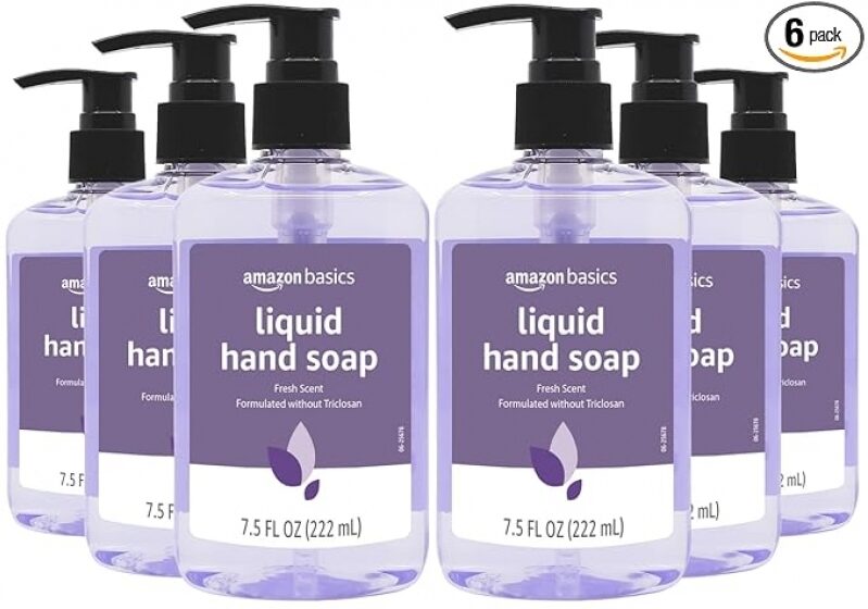 Amazon Basics Liquid Hand Soap - 6 Pack, Fresh Scent, 7.5 Fl Oz