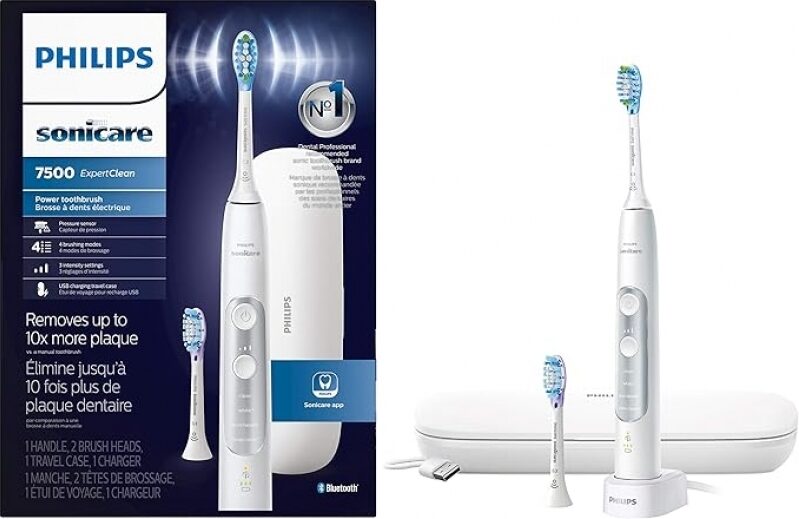 Philips Sonicare ExpertClean 7500 Electric Toothbrush - High-Efficiency Oral Care