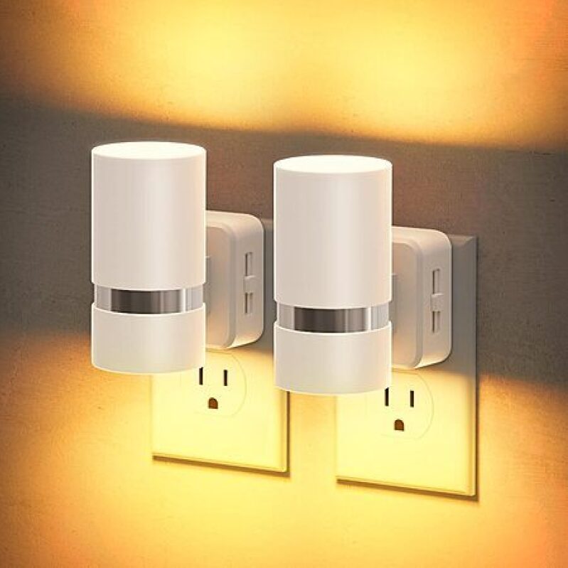 Prime Members: 2-Pack Dusk to Dawn Dimmable Plug In LED Night Lights