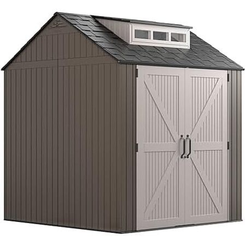 7' x 7' Rubbermaid Resin Outdoor Storage Shed w/ Floor