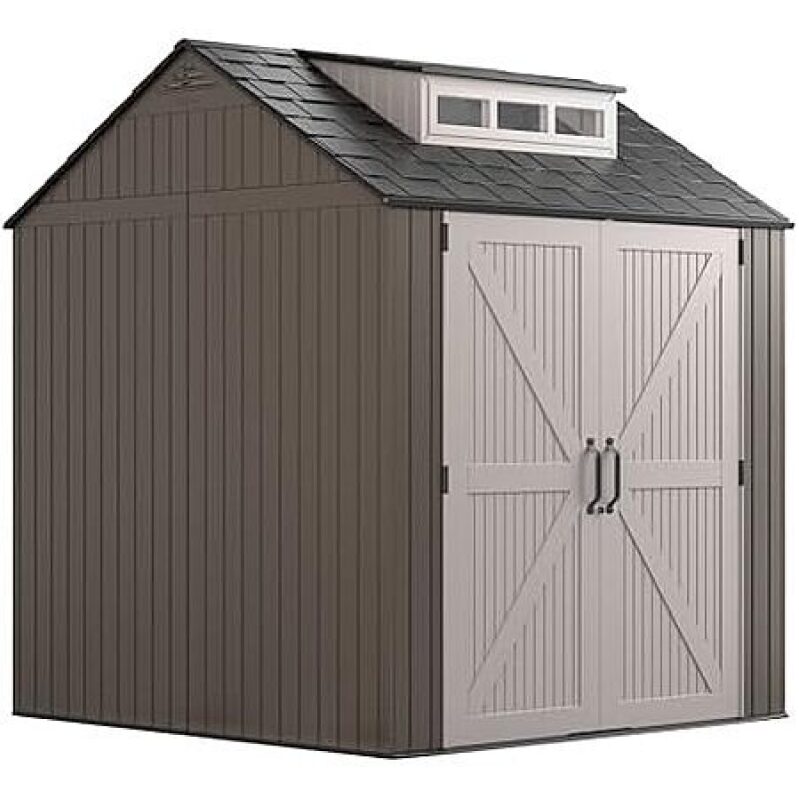 7' x 7' Rubbermaid Resin Outdoor Storage Shed w/ Floor
