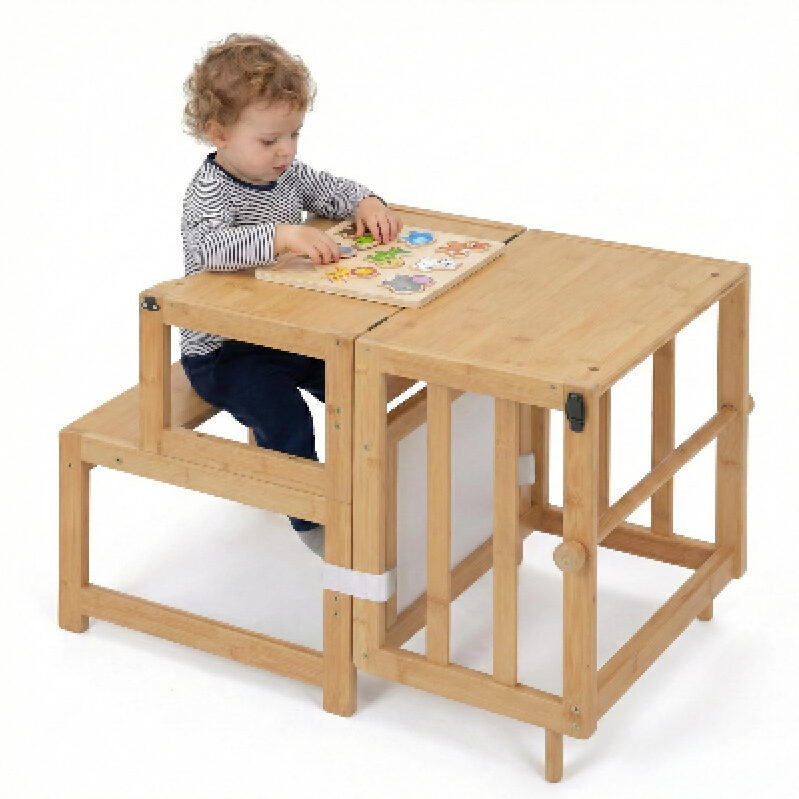 COSYLAND Wooden Step Stool - Perfect for Young Chefs and Learners