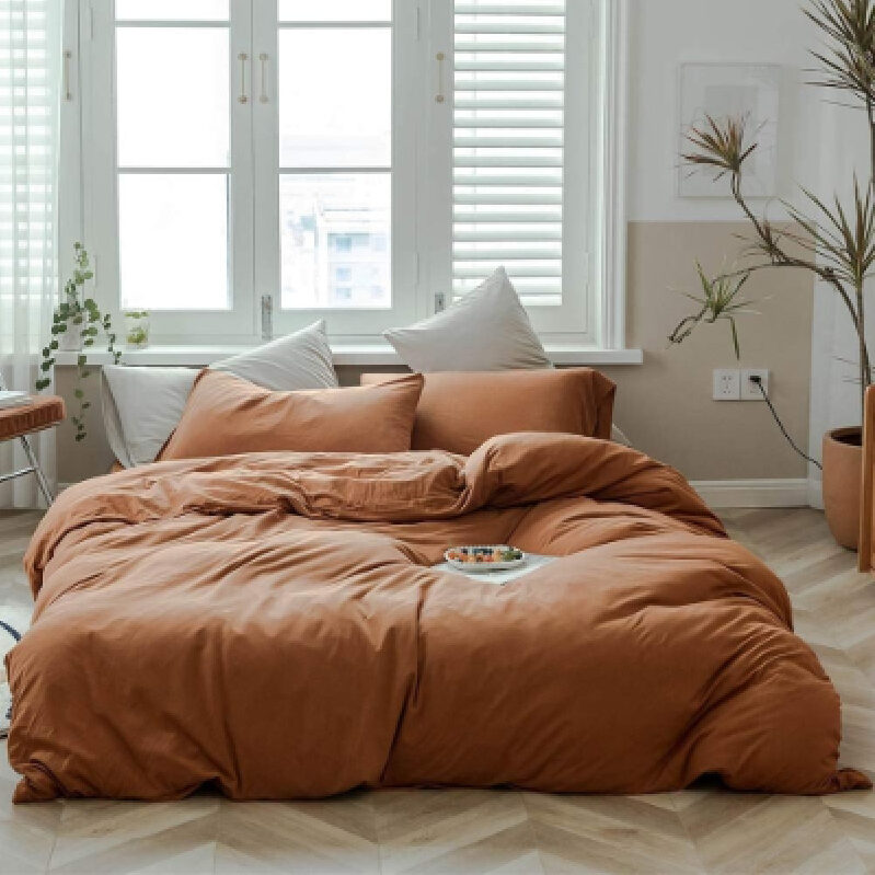AMWAN Pure Cotton Knit Bedspread Set - Queen Size