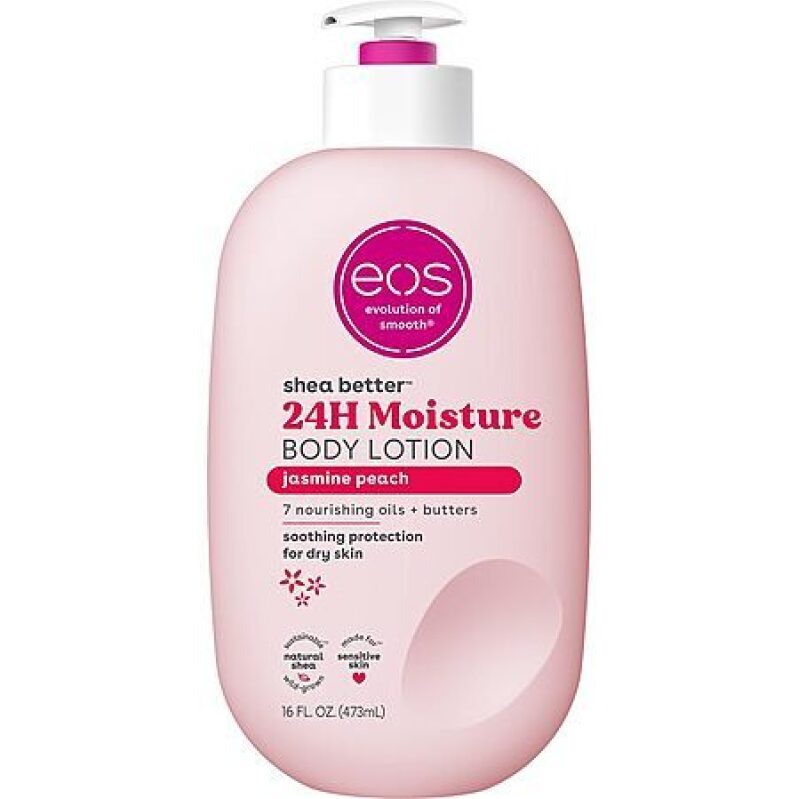 eos Shea Better 24 Hour Moisture Body Lotion (Jasmine Peach) - Affordable Hydration