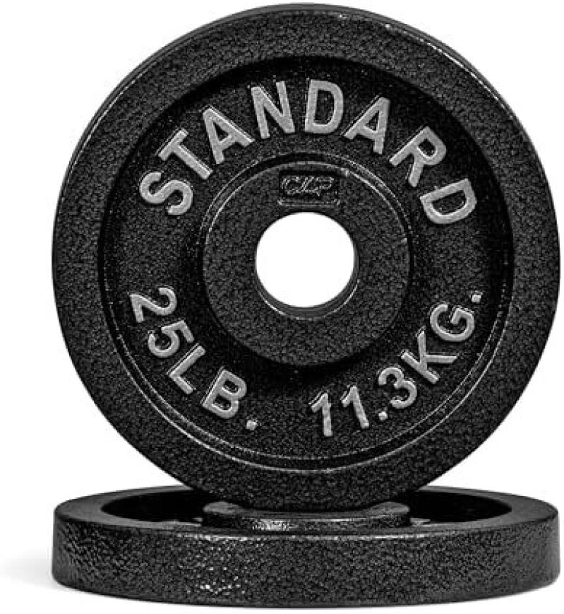 2x 25-lbs CAP Barbell Olympic Weight Plates - Durable, Versatile, and Cost-Effective