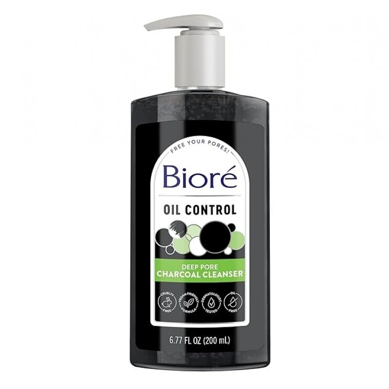 Biore Deep Pore Charcoal Face Wash - Effective Oil Control Cleanser