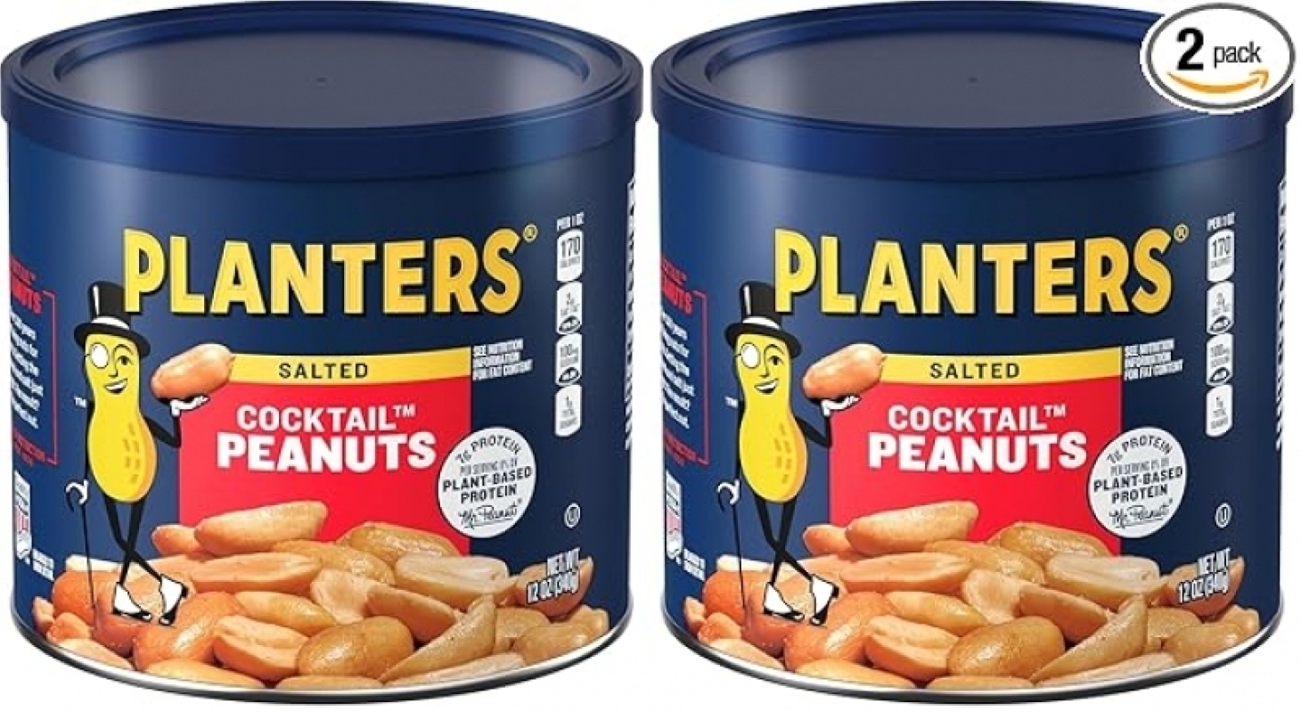 Planters Cocktail Peanuts (12 oz Jar) - Pack of 2