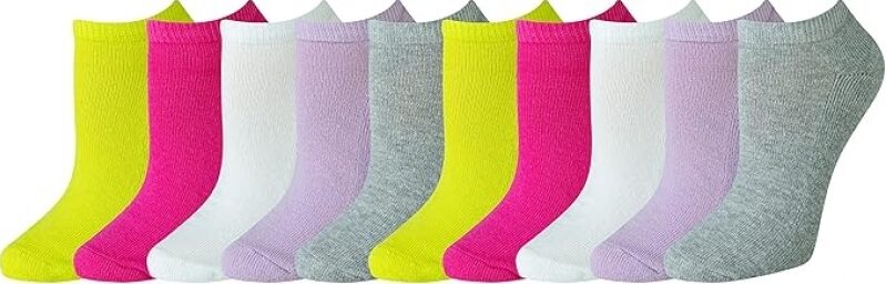 Amazon Essentials Women's Cotton No-Show Athletic Socks - Lightly Cushioned & Comfortable
