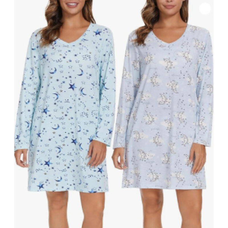 Comfortable and Stylish Women's Long Sleeve Nightwear Set