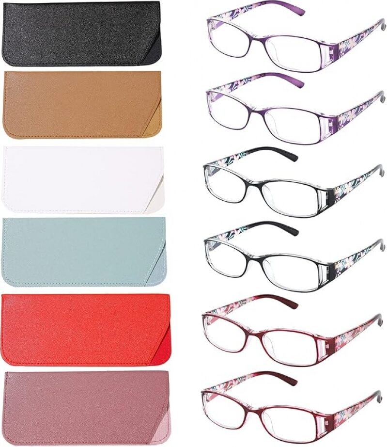 6 Pairs Women's Anti-Blue Light Reading Glasses - Fashionable and Comfortable