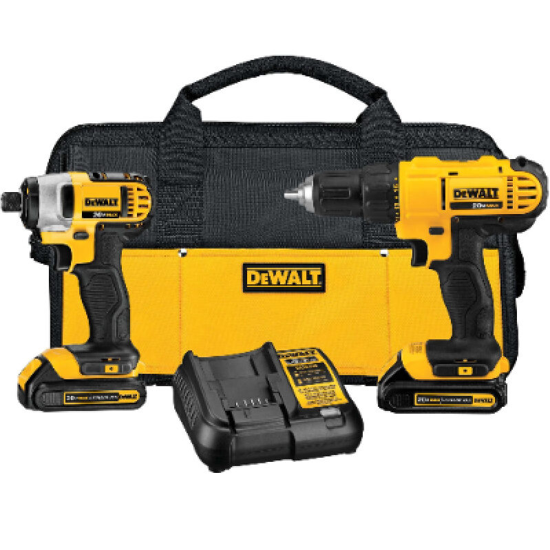 DEWALT Power Tool Combo Set with Impact Driver and Drill