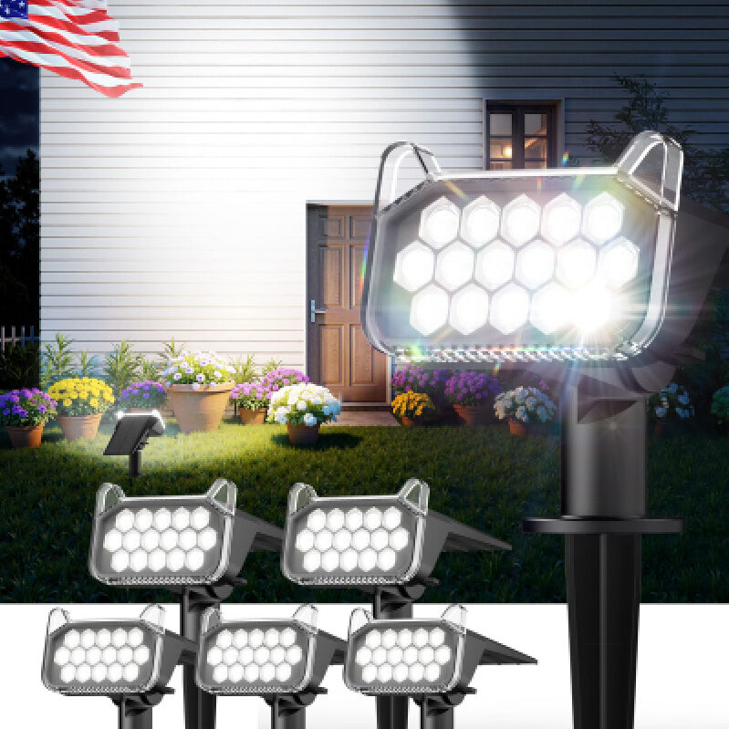 Brighten Your Yard with Our Solar Spot Lights Outdoor Waterproof 6 Pack