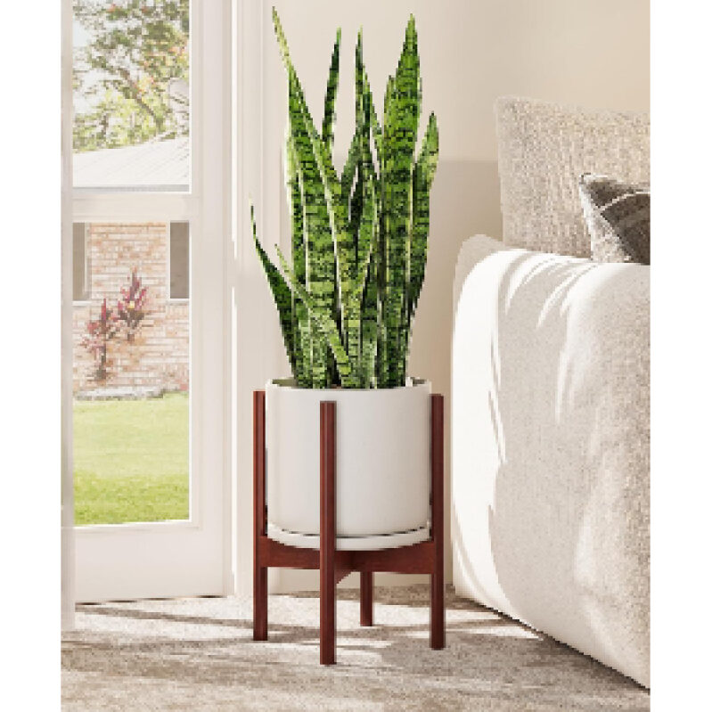 GentingBro Adjustable Bamboo Plant Stand - Elevate Your Greenery