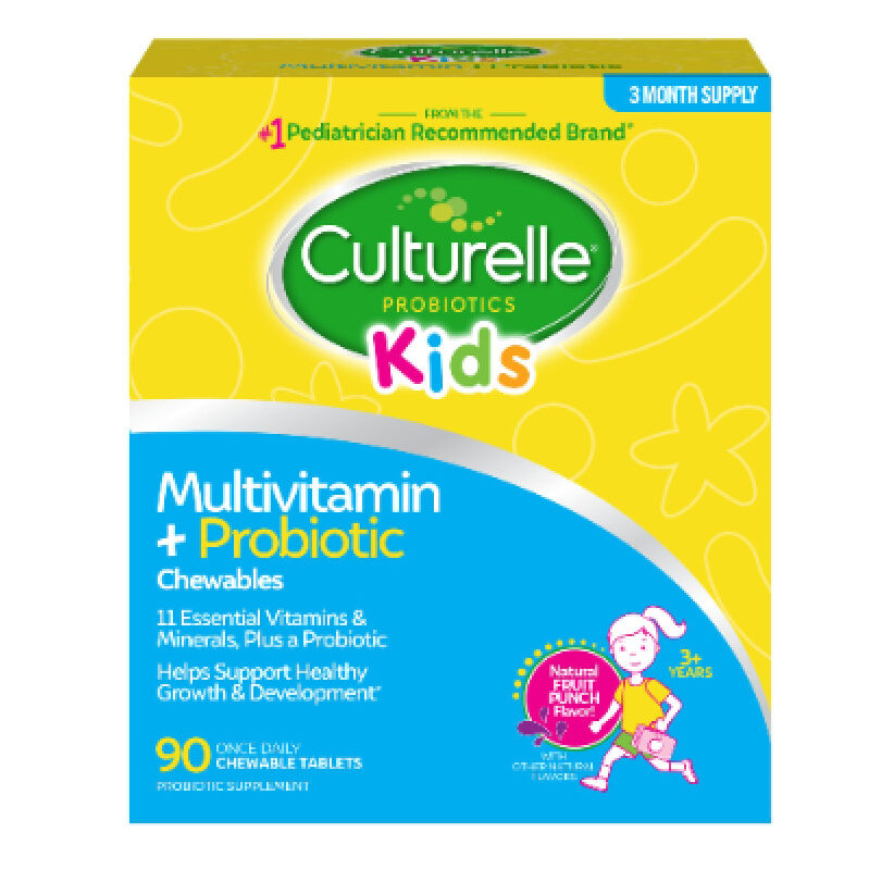 Culturelle Kids Multivitamin + Probiotic Chewables - 90 Count