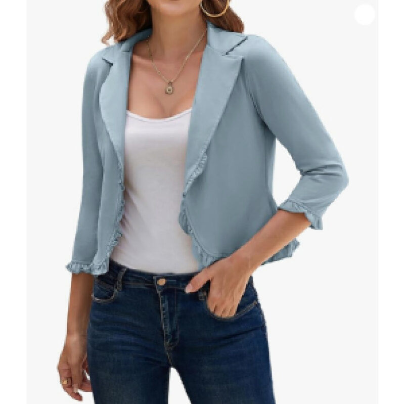 GRACE KARIN Women's Seven-Quarter Sleeve Blazer Jacket