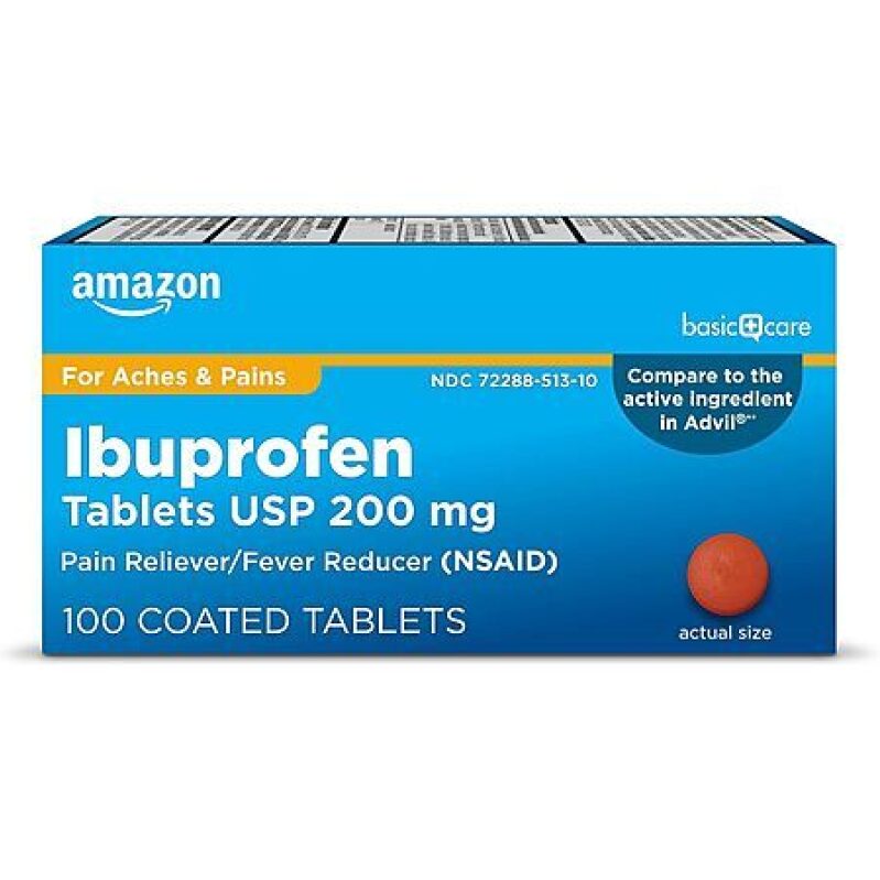 Amazon Basic Care Ibuprofen Tablets - Affordable Pain Relief