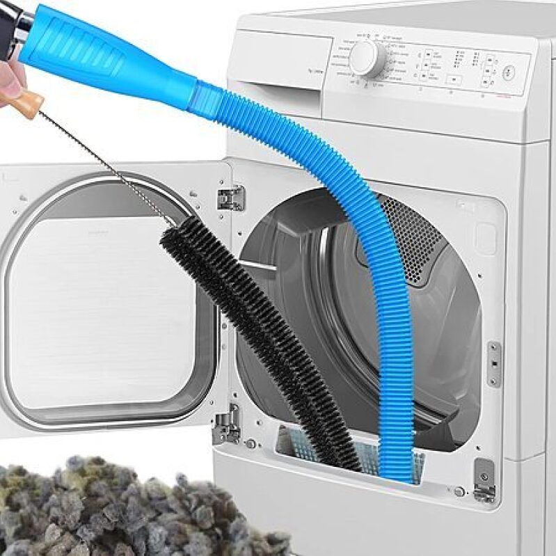 Affordable Dryer Vent Cleaner Kit with Lint Brush and Vacuum Attachment