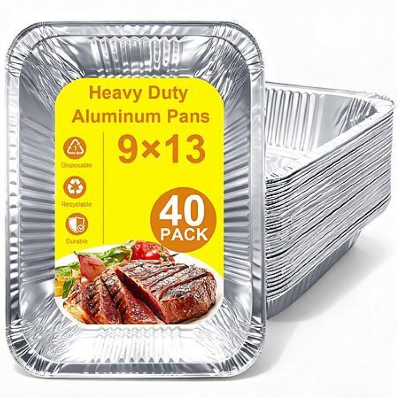40-Pack Whaleme Disposable Aluminum Baking Foil Pans (9