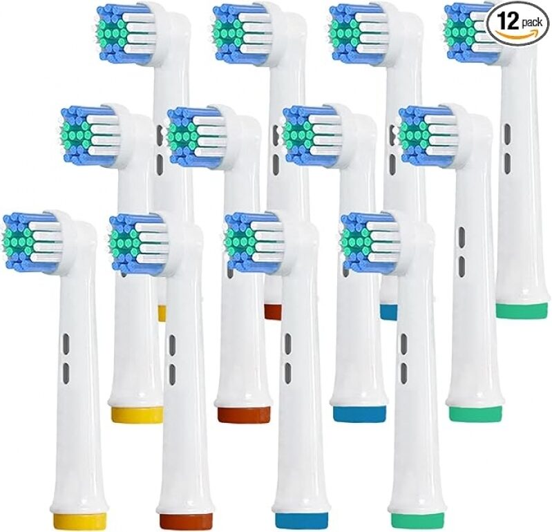 12 Pack Replacement Toothbrush Heads for Oral B Braun - Deep and Precise Cleaning