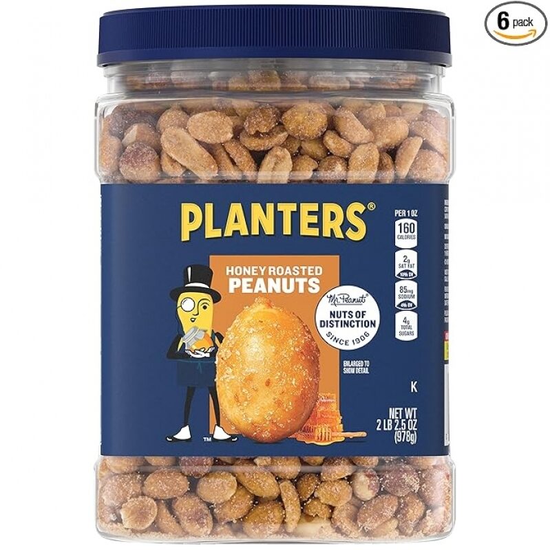 PLANTERS Honey Roasted Peanuts - Sweet & Savory Delight