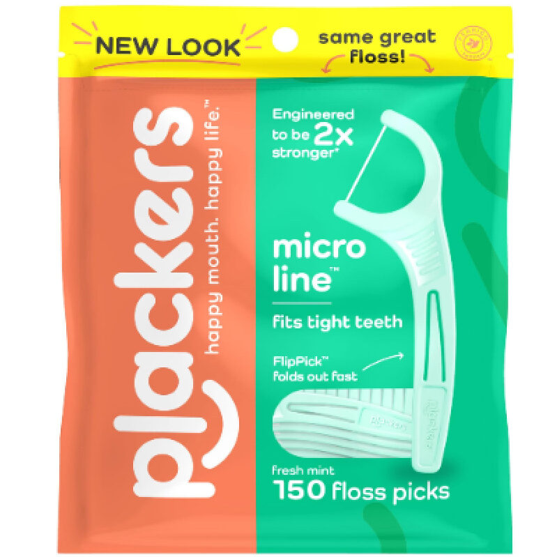 Plackers Fresh Mint Flavor Floss Picks - 150 Count