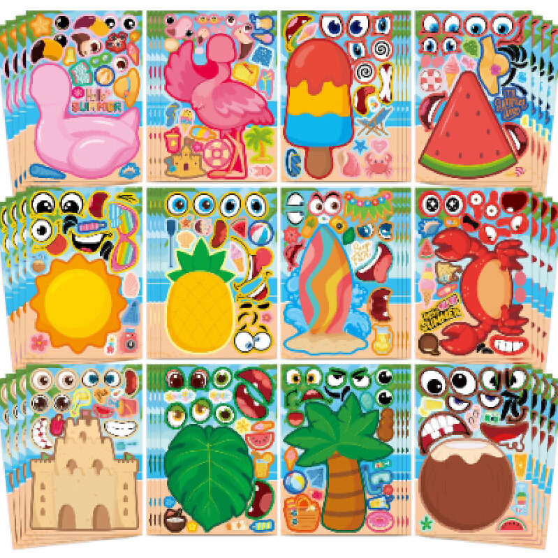 48pcs Summer Themed Stickers for Kids - Perfect for Summer Fun