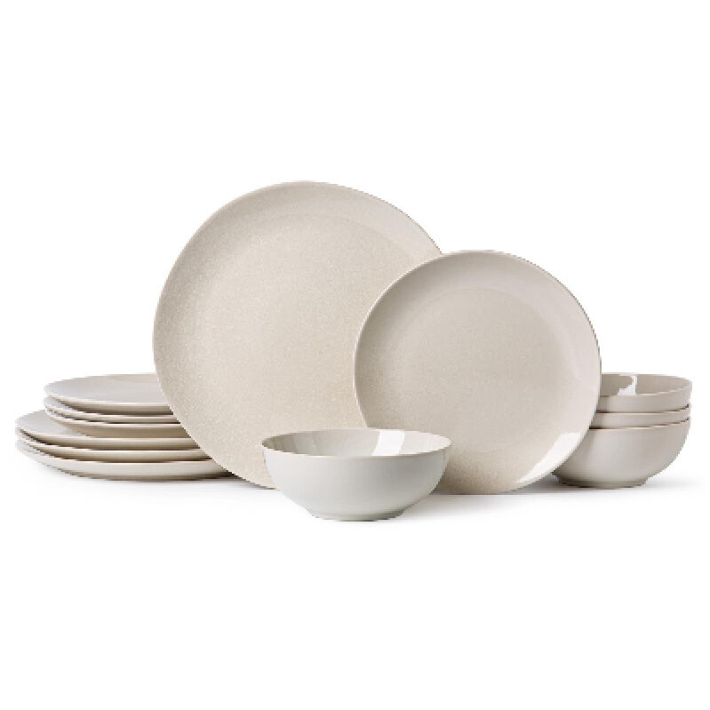 ALOFMO 12-Piece Ceramic Dinnerware Set for 4 - Affordable Elegance