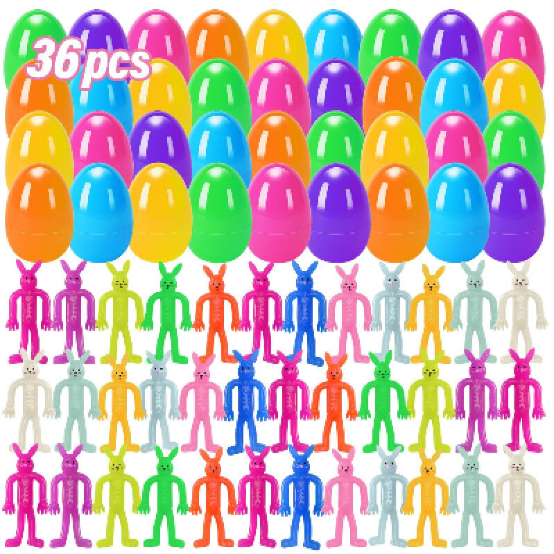 Vibrant Easter Egg Surprises - 36 Colorful Decorated Eggs