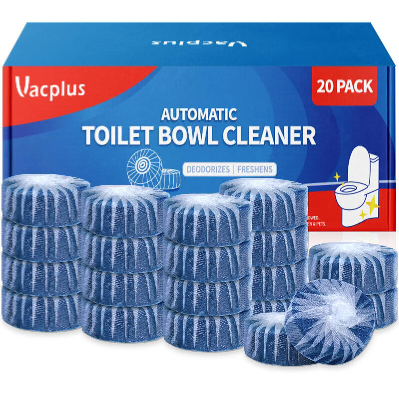 Vacplus Toilet Bowl Cleaner Tablets - 20 Pack, Special Offer at $9.74