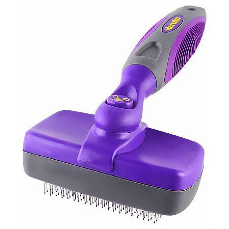 Hertzko Gentle Pet Hair Remover Slicker Brush: Ideal for Sensitive Skin
