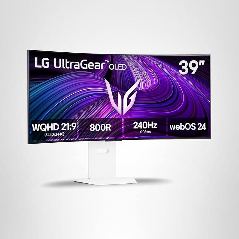Immersive Gaming Experience: LG 39GX90SA-W Ultragear WQHD OLED Curved Monitor