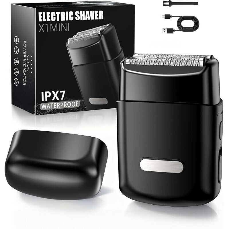 TeckyGem EFS01 Electric Foil Shaver - 3 Blades, Waterproof, and Compact