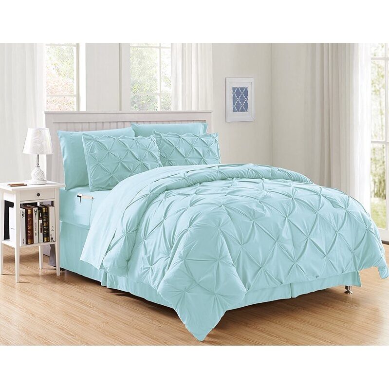 Elegant Comfort 8-Piece Bed-in-a-Bag Comforter Set for Full/Queen