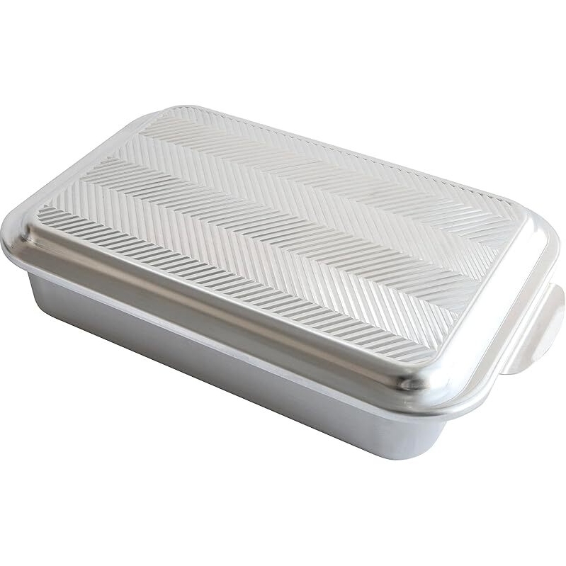 Nordic Ware 9x13 with Prism Metal Lid - Elegant and Functional Baking Pan