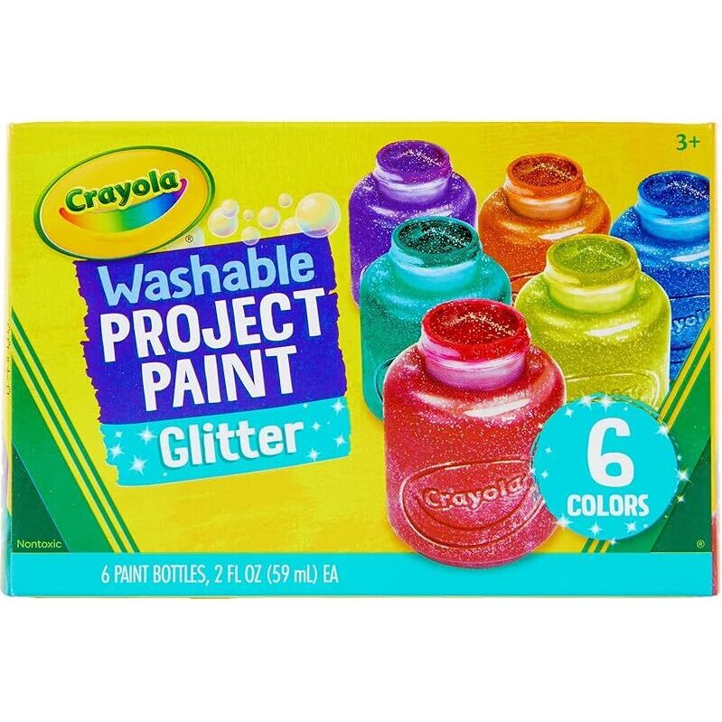 Crayola Washable Glitter Paint Set - 6 Count