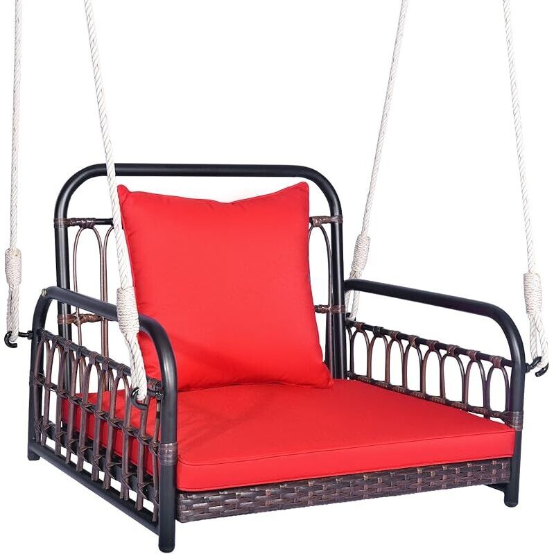 Tangkula Patio Wicker Porch Swing: Ultimate Comfort for Outdoor Relaxation