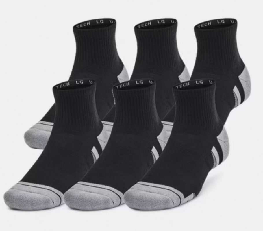Under Armour Performance Tech Unisex 6-Pack Quarter Socks