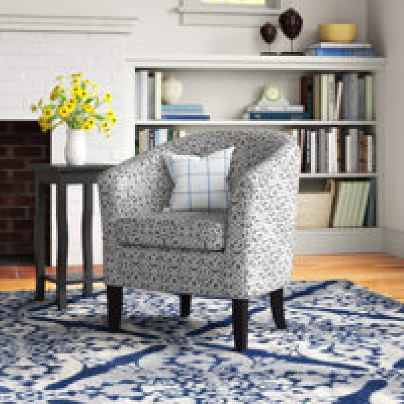Andover Mills Munson 26.77-in Wide Upholstered Barrel Chair - Modern Comfort