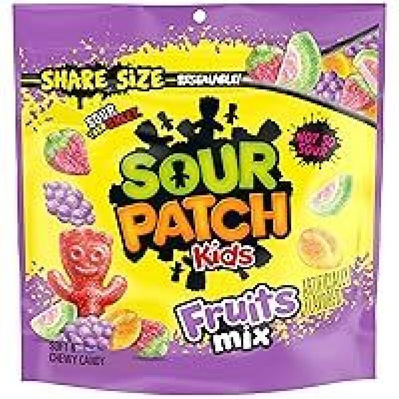 Sour Patch Kids Fruits Mix Soft & Chewy Candy, Share Size, 11.03oz