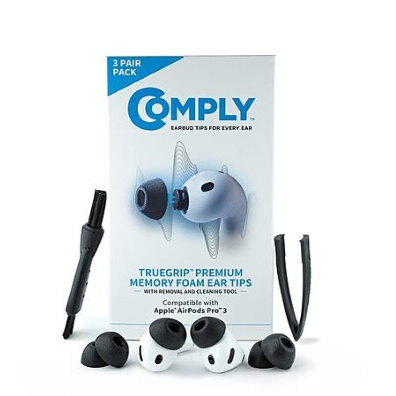 3-Pack Comply TrueGrip Earbud Tips for Apple AirPods Pro Gen 3 - Premium Comfort
