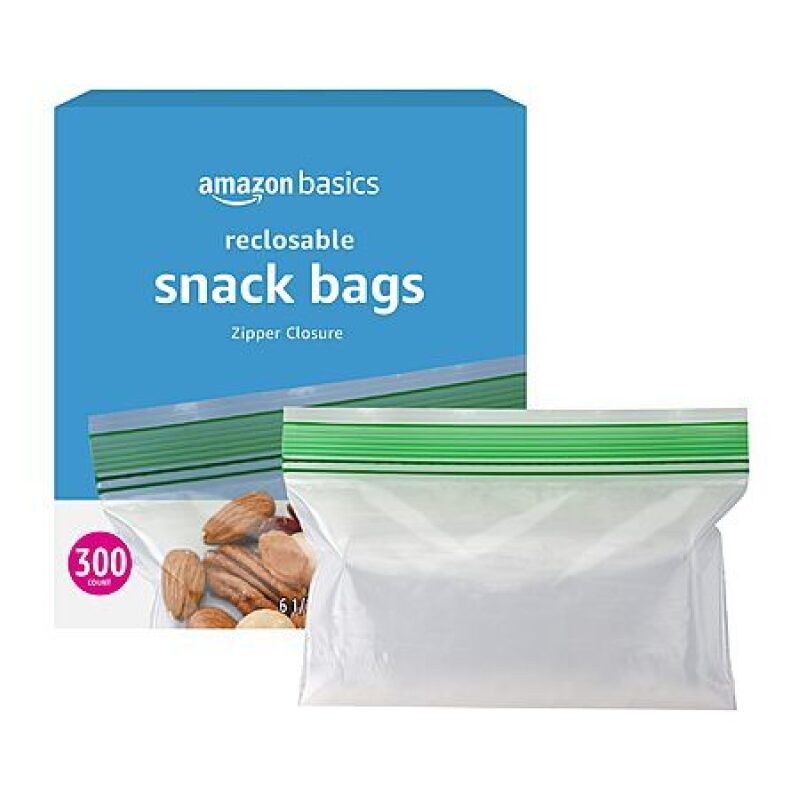 300-Count Amazon Basics Reclosable Snack Bags on Sale - Smart Storage Solution
