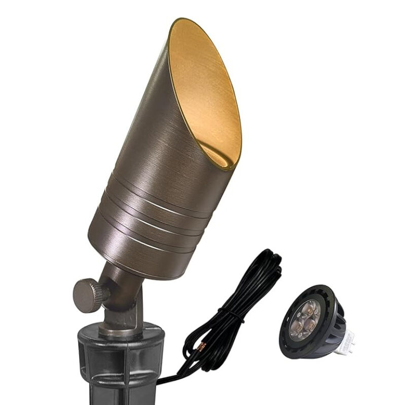 Durable MALORY Brass Landscape Spotlight, 50% OFF