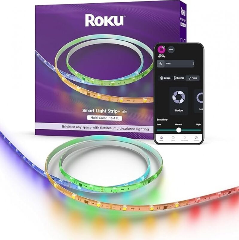 Roku Smart LED Light Strip+ - 16.4ft Multi-Color Smart Lighting