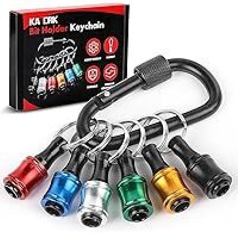 Katerk 1/4-inch Hex Shank Aluminum Alloy Screwdriver Bit Holder Set