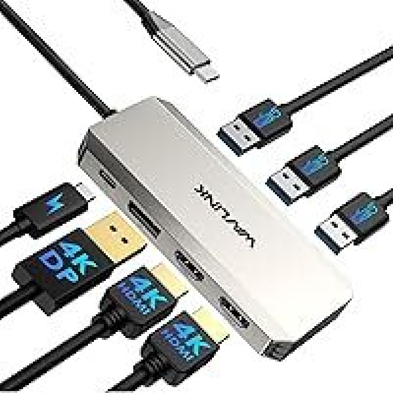 Wavlink 4K Triple Display Docking Station with HDMI and Display Port for Gamers