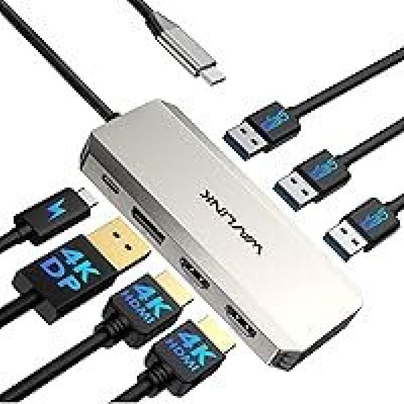 Wavlink 4K Triple Display Docking Station with HDMI and Display Port for Gamers