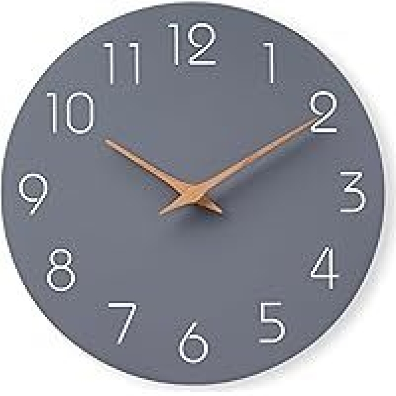 Mosewa 8-in Battery Operated Modern Decorative Wall Clock