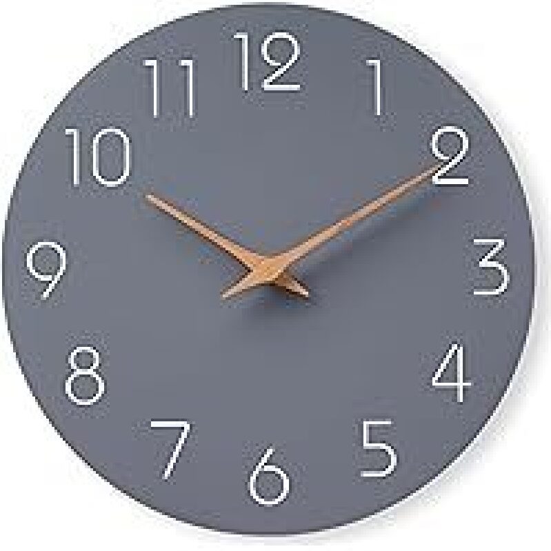 Mosewa 8-in Battery Operated Modern Decorative Wall Clock
