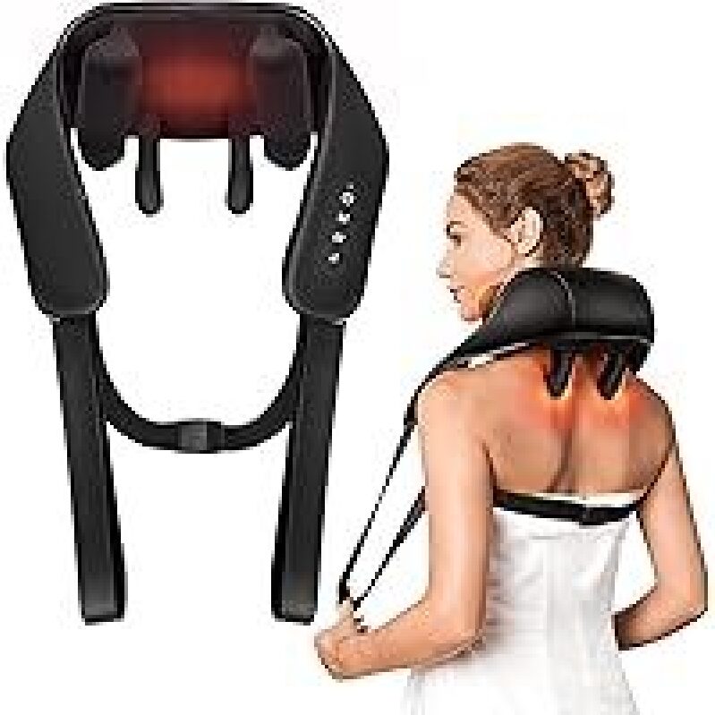 KNQZE Cordless Neck and Shoulder Massager with Heat